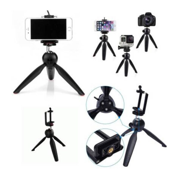 Mini Tripod + Universal Holder Clip XH-228-A for Digital Camera - Image 5
