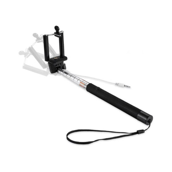 Long Cable Selfie Stick (Black) - Image 2