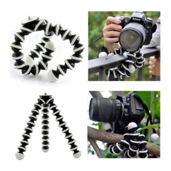 Gorilla/Octopus Tripod Tripod Kit  (White, Black, Supports Up to 3000 g)