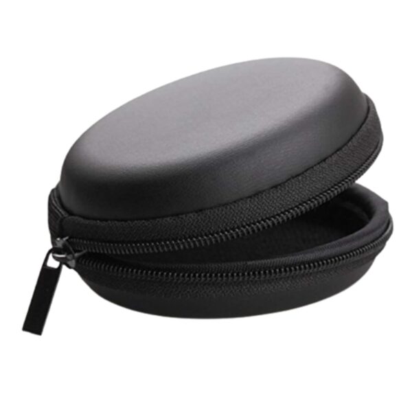 Headphone Pouch |Eearphone Cover, Carrying Case for Earphones, Headset, Pen Drives, SD Cards (Black)