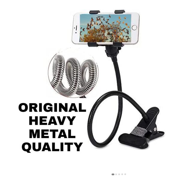 Flexible Lazy Hang Neck Phone Support, 360 Degree Rotation Flexible Multi-Function Mobile Phone Holder Support All Mobiles (Black)