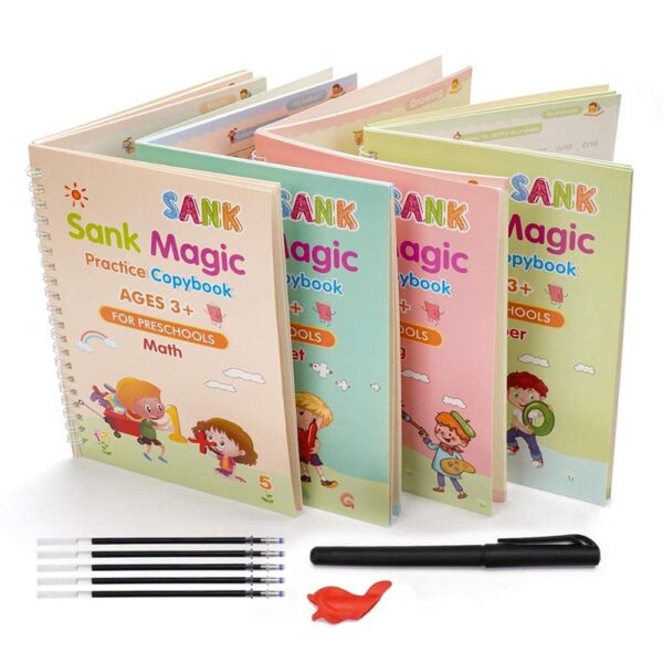 Magic Practice Copybook, (4 Book + 10 Refill)