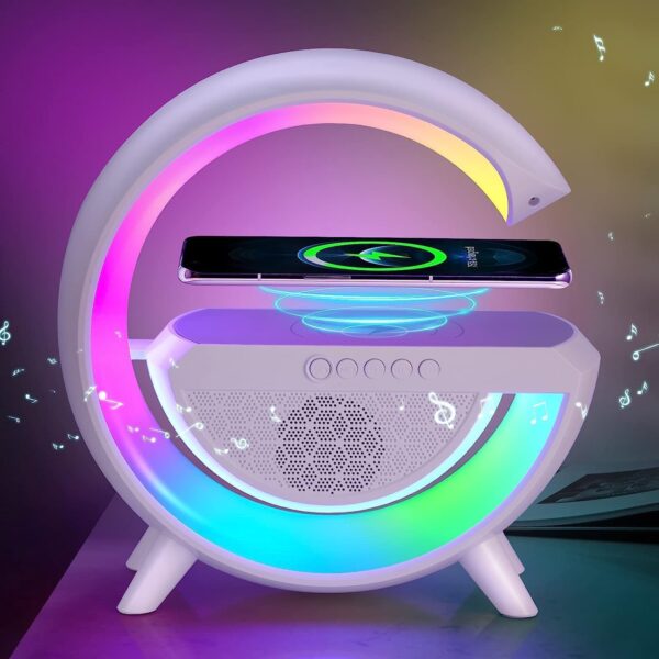Wireless Charger Atmosphere Lamp, G Lamp LED Table Lamp, Bluetooth Speaker