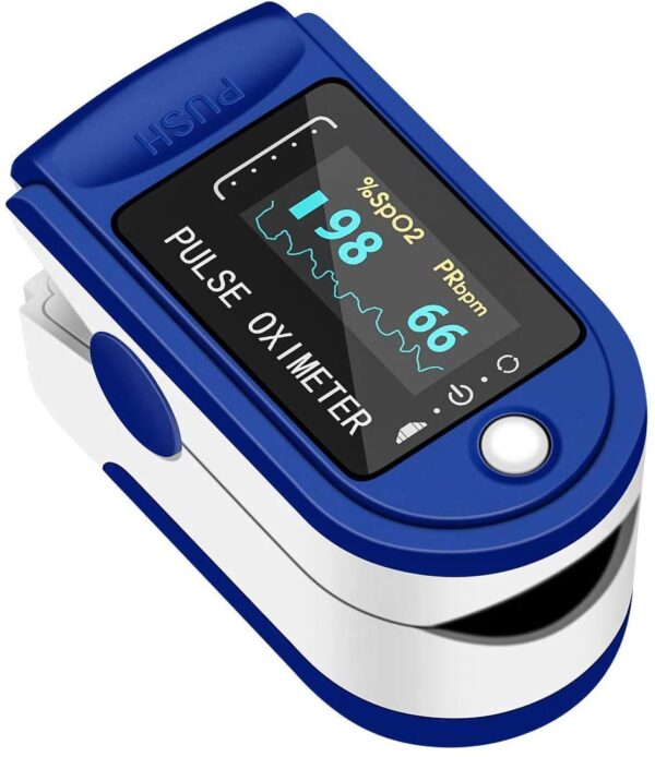 Fingertip Pulse Oximeter (Blue & White)