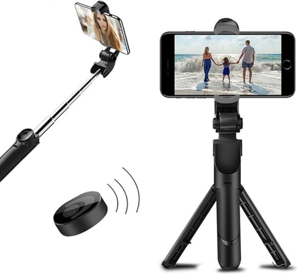 Black Xt-02 Bluetooth Selfie Stick