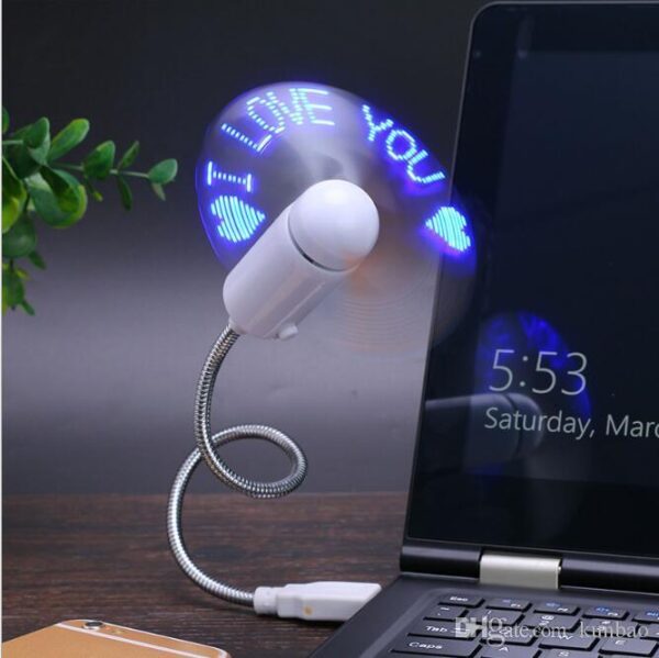 USB Fan with LED Message