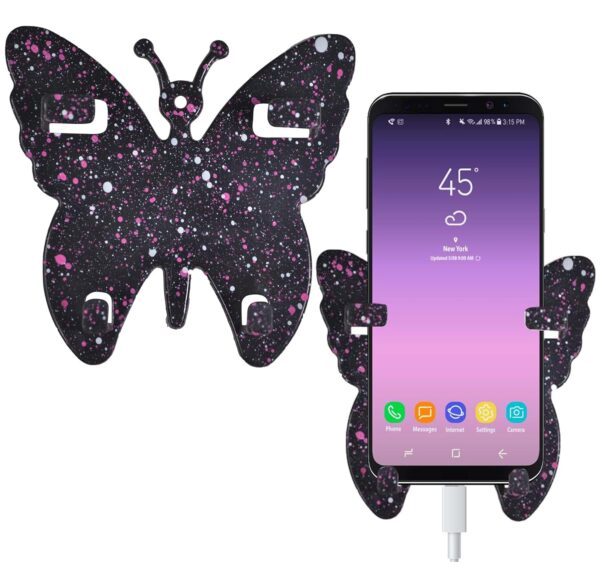 Butterfly Shaped Wall Mounted Phone Stand Wall Mounted Mobile Holder