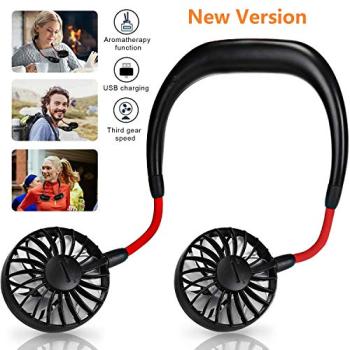 Neck Fan Band for Kitchen, Office, Outdoor, Travel, Home Sport fan Hand Free Portable Neckband Fan