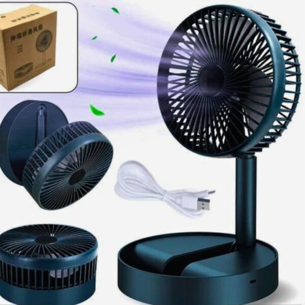 USB Desktop Fan - Height Adjustable, Foldable & Portable for Travel