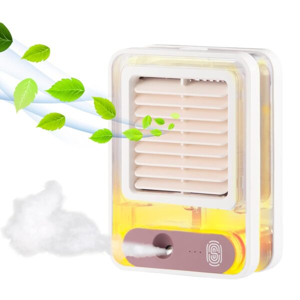 Small Personal Desk Fan with Mist Spray